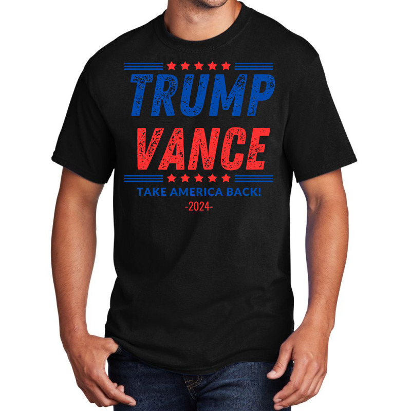 Trump Vance 2024 Donald Trump J.d. Vance Take Amer Basic T-shirt | Artistshot