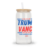 Trump Vance 2024 Donald Trump J.d. Vance Take Amer Glass Tumbler | Artistshot