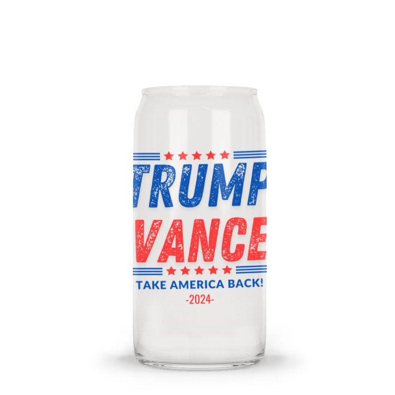 Trump Vance 2024 Donald Trump J.d. Vance Take Amer Glass Tumbler | Artistshot