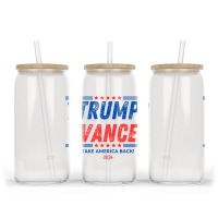 Trump Vance 2024 Donald Trump J.d. Vance Take Amer Glass Tumbler | Artistshot