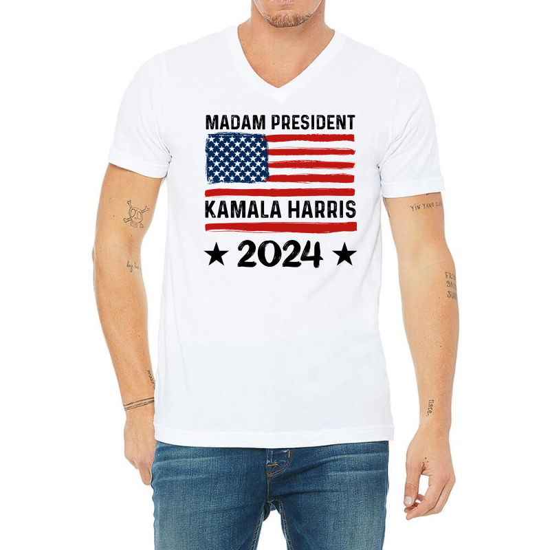 Madam President Kamala Harris 2024 V-neck Tee | Artistshot