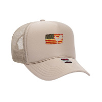 Vintage Us Flag Cock Fight Foam Trucker Hat | Artistshot