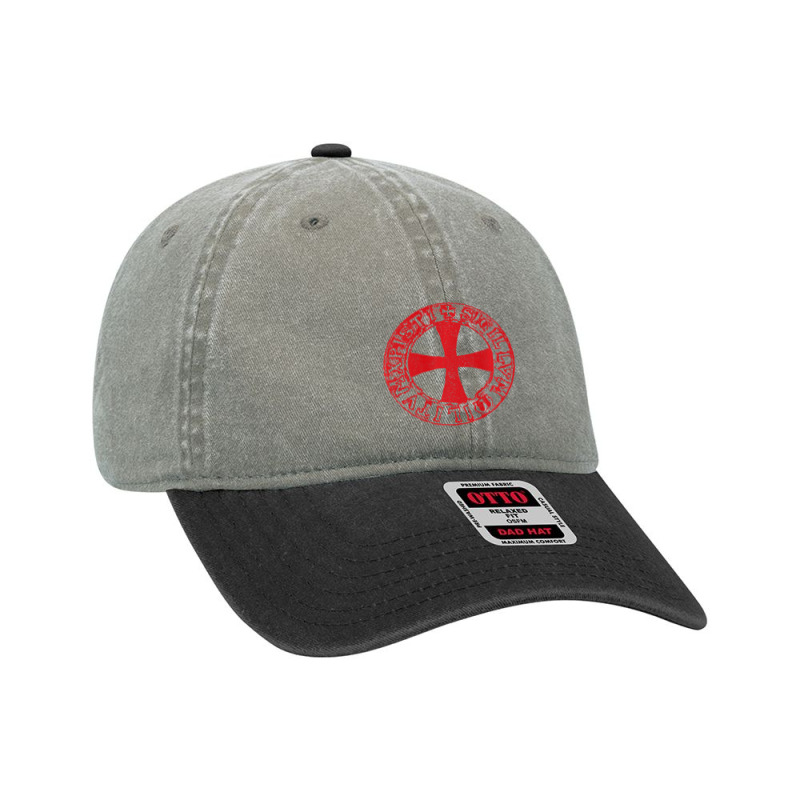 Mens Crusader Knight  Knights Templar Cross T  Badge Dyed Cap | Artistshot