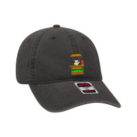 Burger Time Retro 80's Arcade Game Design Dyed Cap | Artistshot