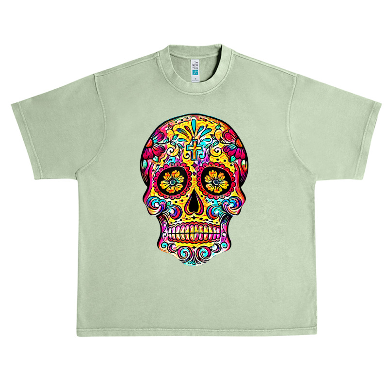 Sugar Skull Shirt Dia De Los Muertos Day Dead Calavera Gift Tank Top Urban Heavy T-shirt by tamkyfashions | Artistshot