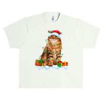 Siberian Cat Christmas Lights Funny Cat Lover Xmas T Shirt Urban Heavy T-shirt | Artistshot