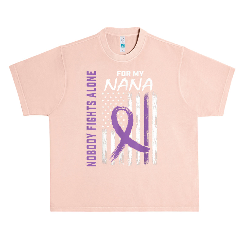 Nobody Fights Alone Nana Lupus Awareness American Flag Gifts T Shirt Urban Heavy T-shirt by mosesswabyhi | Artistshot