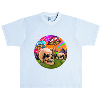 Psychedelic World Hippie Trippy Skull Mushroom Mycologist 42 Urban Heavy T-shirt | Artistshot