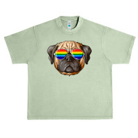 Pug Gay Pride Flag Lgbt Rainbow Sunglasses Pug Urban Heavy T-shirt | Artistshot