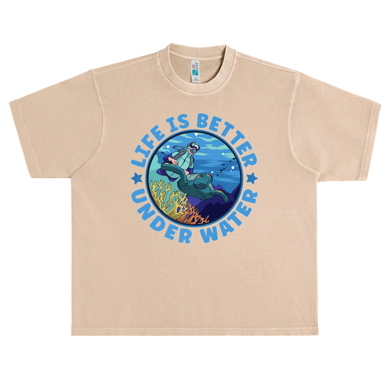 Life Is Better Under Water Marine Biology Scuba Diver Premium Urban Heavy T-shirt | Artistshot