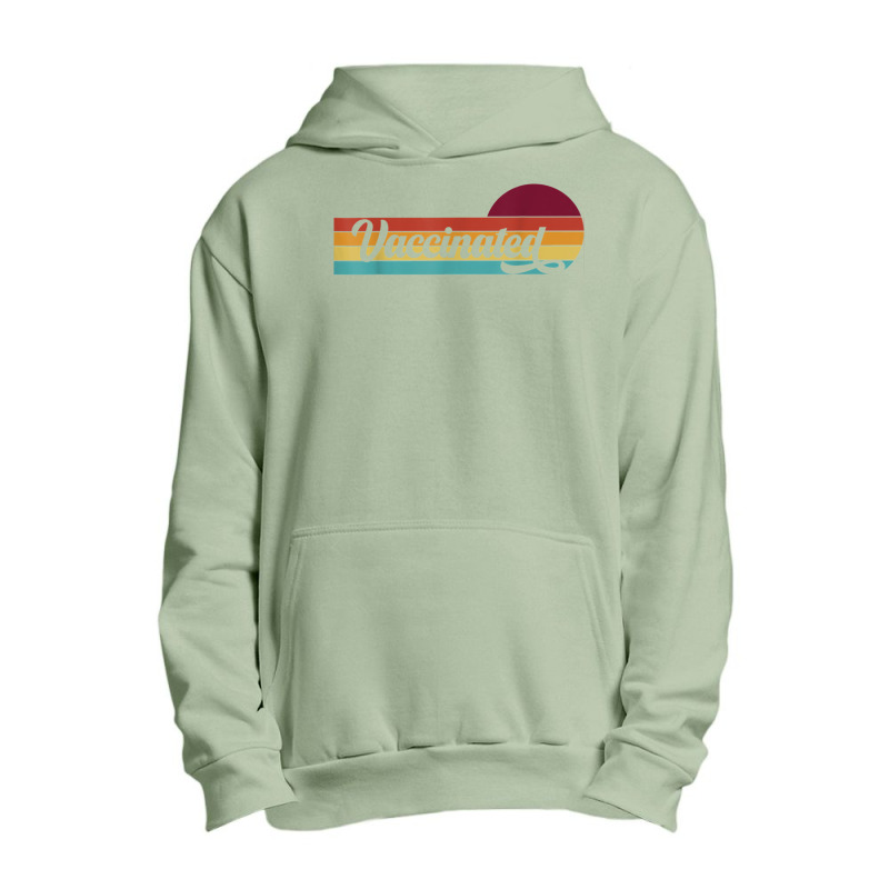 Vaccinated Retro Sunset Pro Vaccination Immunization Urban Pullover Hoodie by DarionMurray | Artistshot