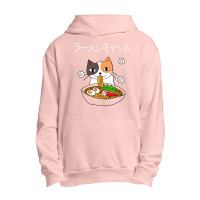 Ramen Cat (tortoiseshell, White Text) Urban Pullover Hoodie | Artistshot