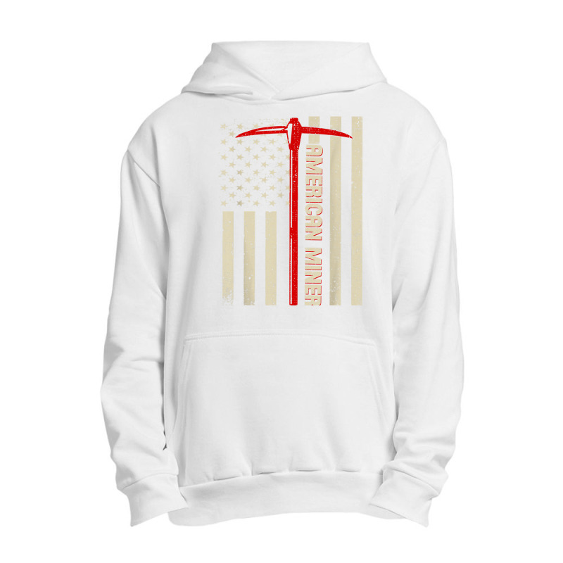 American Miner Usa Flag For A Coal Miner Urban Pullover Hoodie by LynnetteMichele | Artistshot