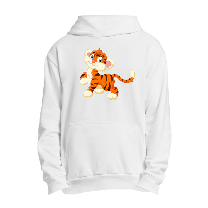 Cute Little Tiger Urban Pullover Hoodie | Artistshot