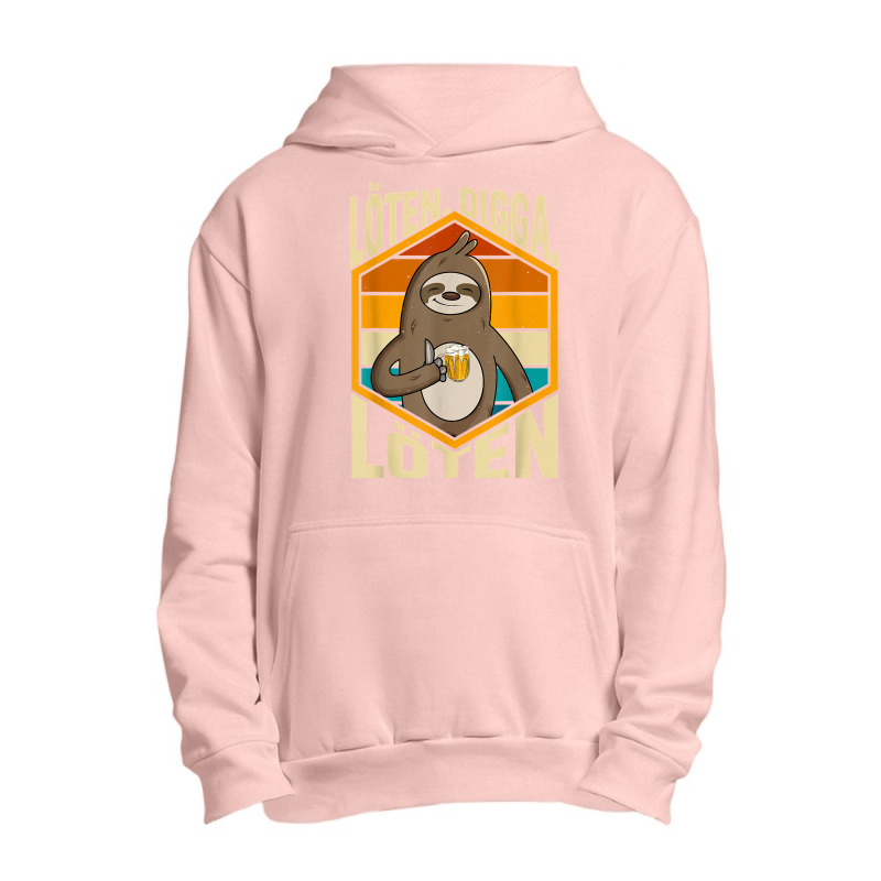 Funny Funny Sloth Beer Soldering. Digga. Soldering T Shirt Urban Pullover Hoodie | Artistshot