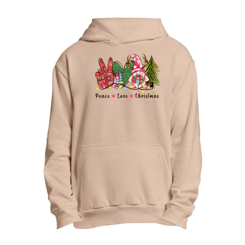 Peace Love Christmas Urban Pullover Hoodie | Artistshot