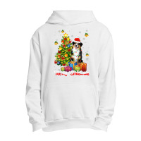 Australian Shepherd Santa Christmas Tree Lights Xmas Aussie T Shirt Urban Pullover Hoodie | Artistshot