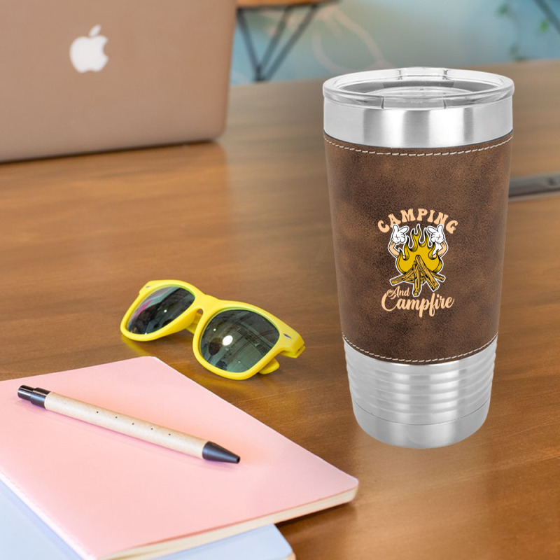 Camping And Campfire Leatherette Tumbler | Artistshot