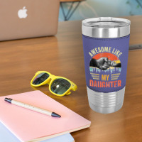 Awesome Like My Daughter Vintage Father's Day Leatherette Tumbler | Artistshot