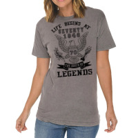Life Begins At Seventy 1946 The Birth Of Legends Vintage T-shirt | Artistshot