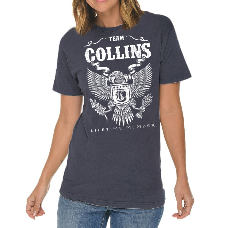Team Collins Lifetime Member Vintage T-shirt | Artistshot