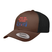 Make Time For Outdoors Camping Hiking Camper Hiker Traveler T Shirt Retro Trucker Cap | Artistshot