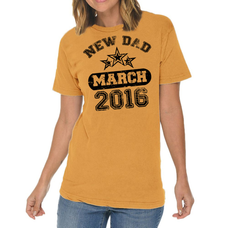 Dad To Be March 2016 Vintage T-shirt | Artistshot