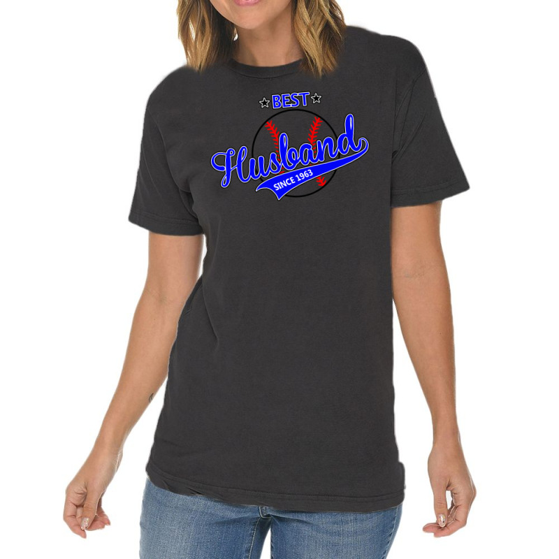 Best Husband Since 1963 - Baseball Husband Vintage T-shirt | Artistshot