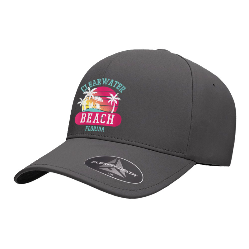 Womens Retro Cool Clearwater Beach Original Florida Sunset Beaches V N Seamless Cap by abdurrehmancappucci | Artistshot