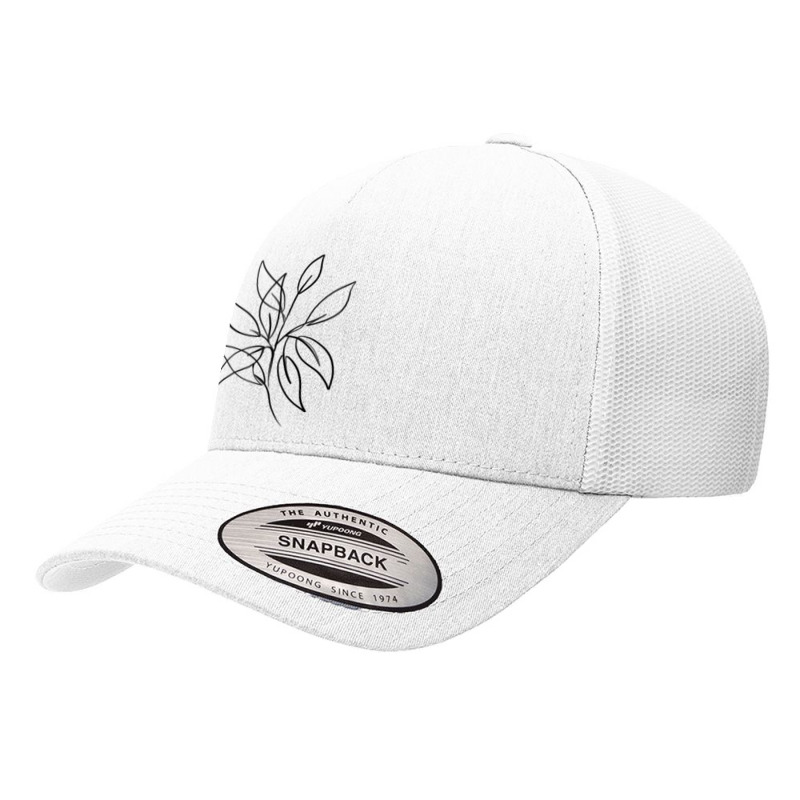 Leaves One Line Art Yupoong Trucker Cap by Doodle Intent | Artistshot