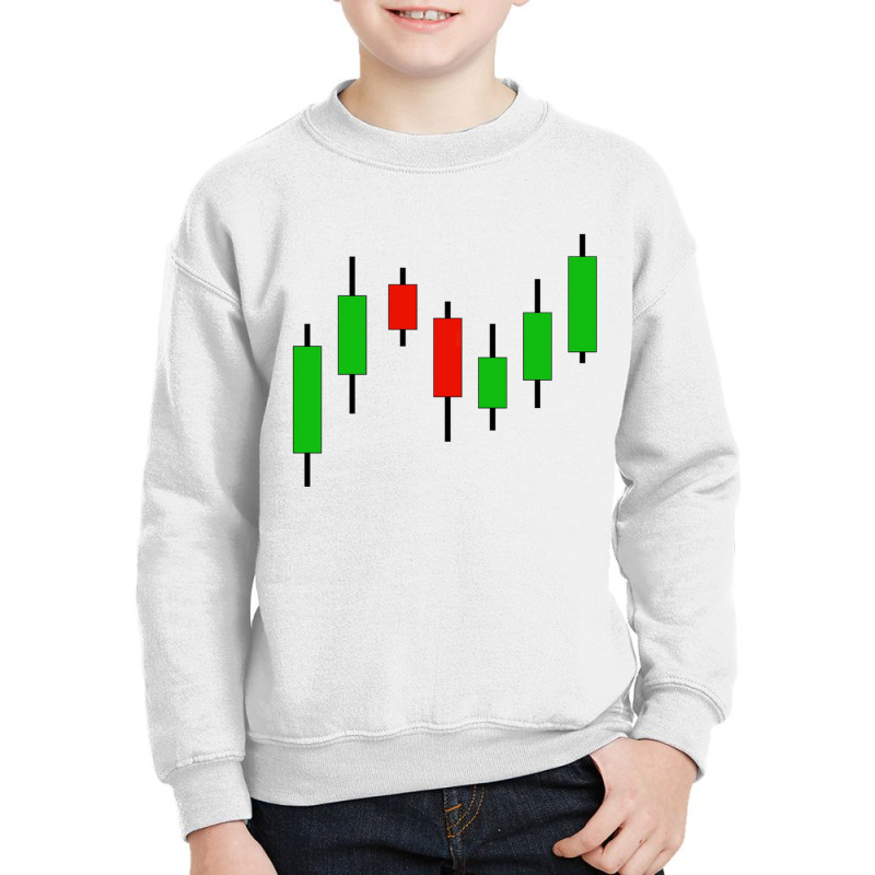 Candlestick Stock Market Graph Youth Sweatshirt by derrysello | Artistshot