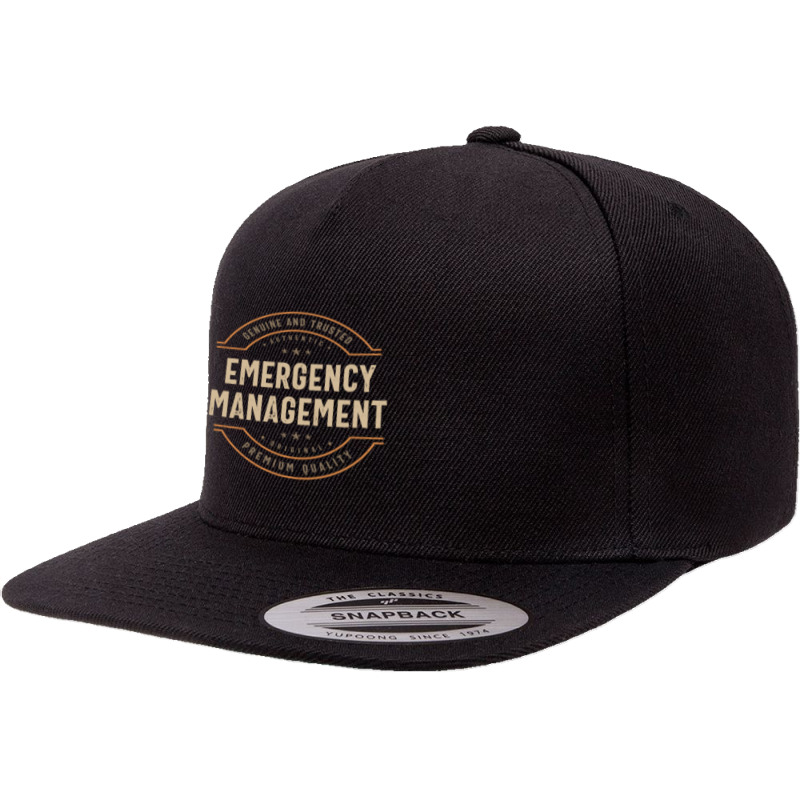 Funny Emergency Management Job Occupation 5 Panel Snapback Cap | Artistshot