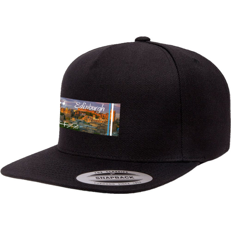 Edinburgh Scotland City, Edinburgh 5 Panel Snapback Cap | Artistshot