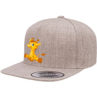 Giraffe Jungle Animal 5 Panel Snapback Cap | Artistshot