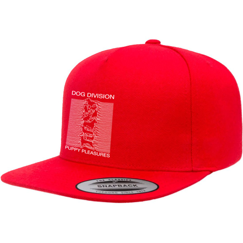 Dog Division   Puppy Pleasures 5 Panel Snapback Cap | Artistshot