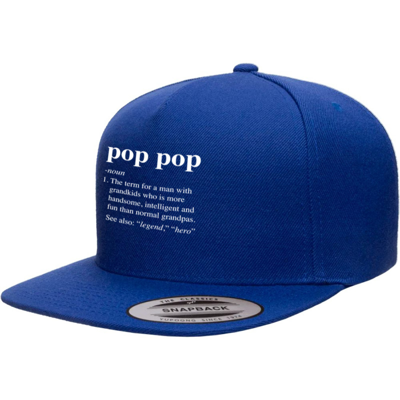 Mens Pop Pop Definition Funny Poppop Dictionary For Men Grandpa T Shir 5 Panel Snapback Cap | Artistshot