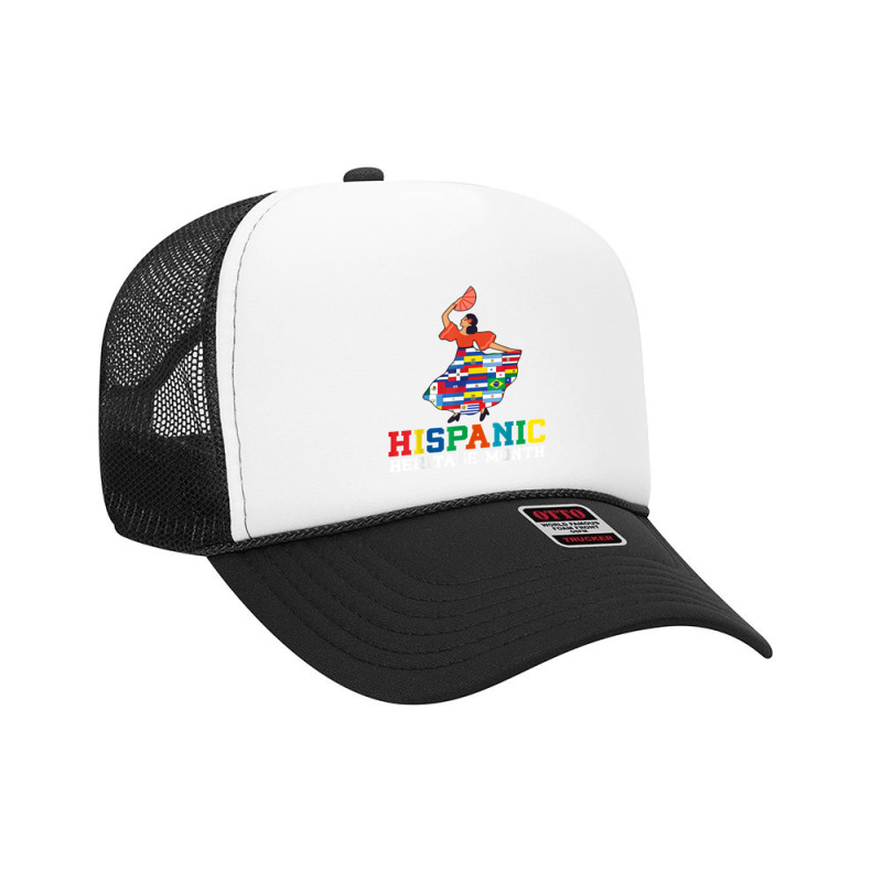 Dancing Latino Latinx Countries Flag Hispanic Heritage Month T Shirt Foam Trucker Hat by hankeajrippleex5 | Artistshot