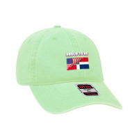 Proud To Be Dominican And American Flag July 4th Dyed Cap | Artistshot