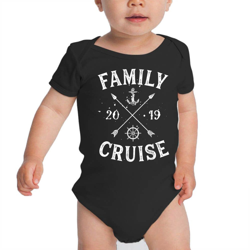 Family Cruise 2019 T Shirt Summer Vacation Vintage Matching Baby Bodysuit | Artistshot