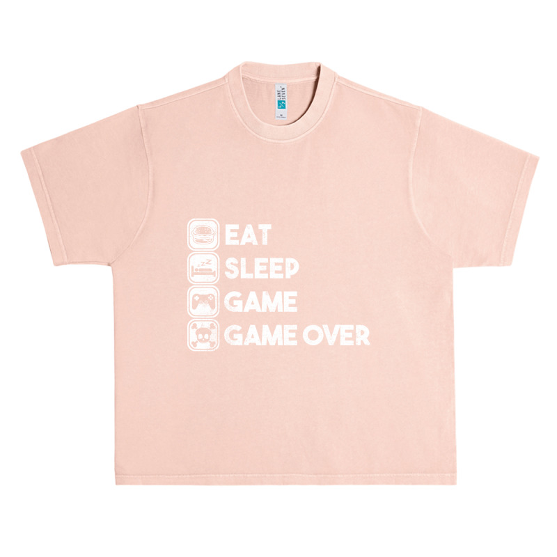 Eat Sleep Game Game Over Urban Heavy T-shirt by Beers Pulido | Artistshot