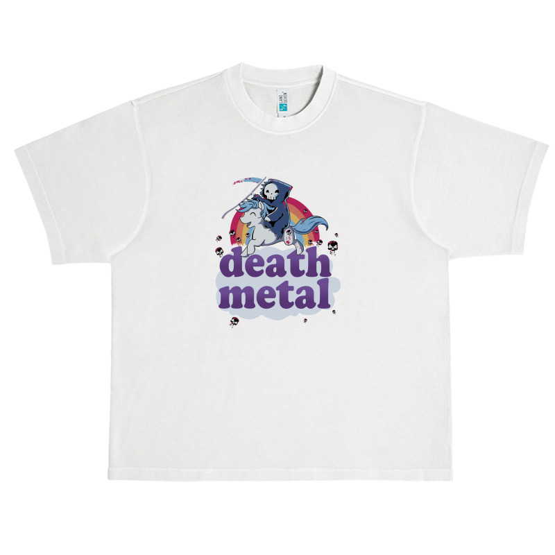 Death Metal' - The Grim Reaper Riding A Unicorn In Front Of A Rainbow  Urban Heavy T-shirt | Artistshot