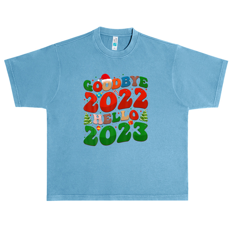 Goodbye 2022 Hello 2023 Retro Groovy Christmas New Year 2023 Urban Heavy T-shirt | Artistshot