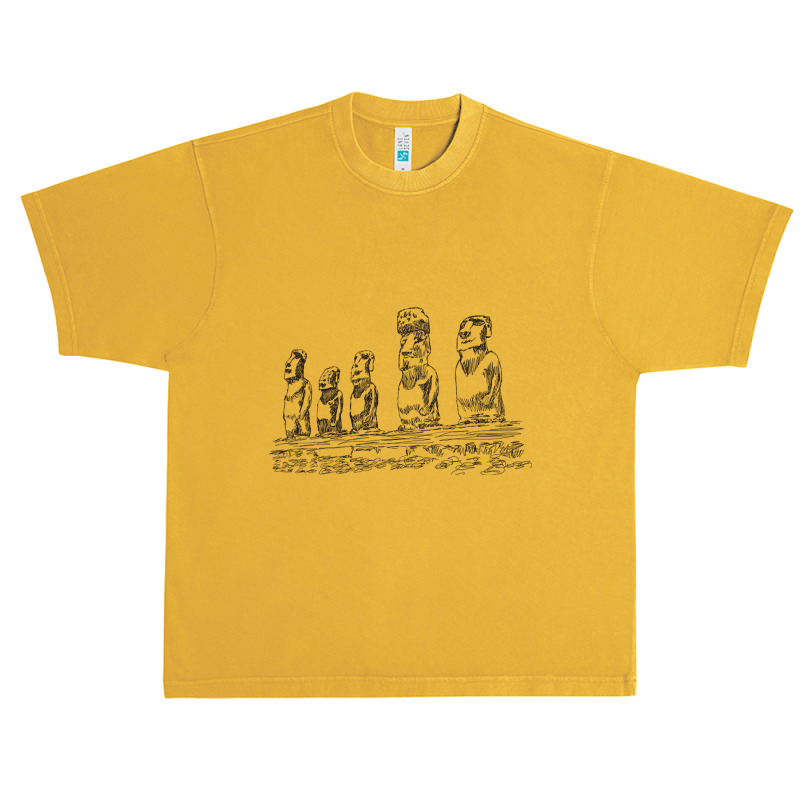 Easter Island Moai-tzh3v Urban Heavy T-shirt by Jerhogen528 | Artistshot