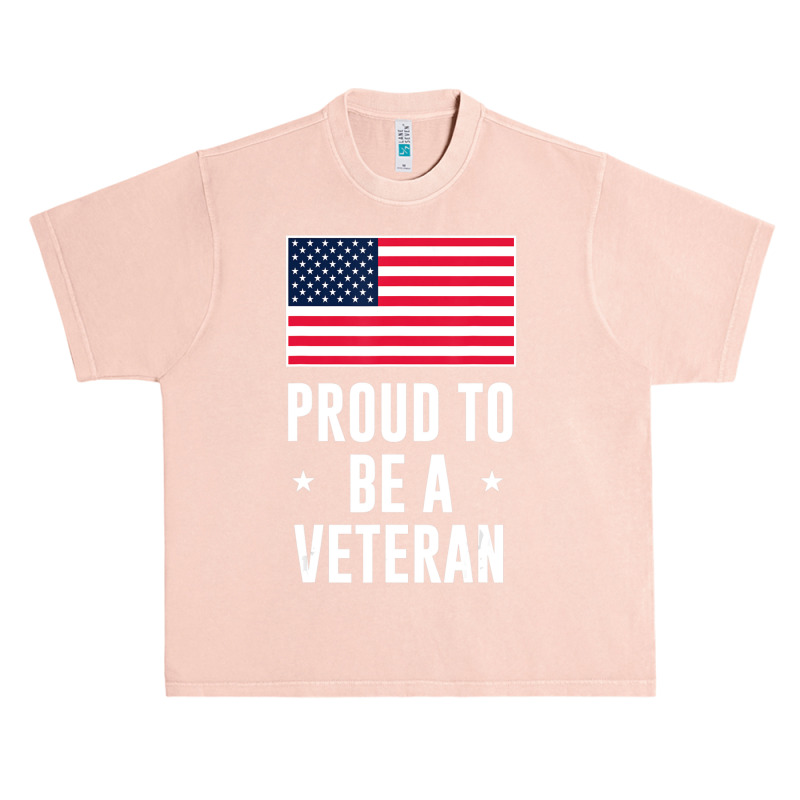 Proud To Be A Veteran With American Flag Urban Heavy T-shirt by bummercaught | Artistshot