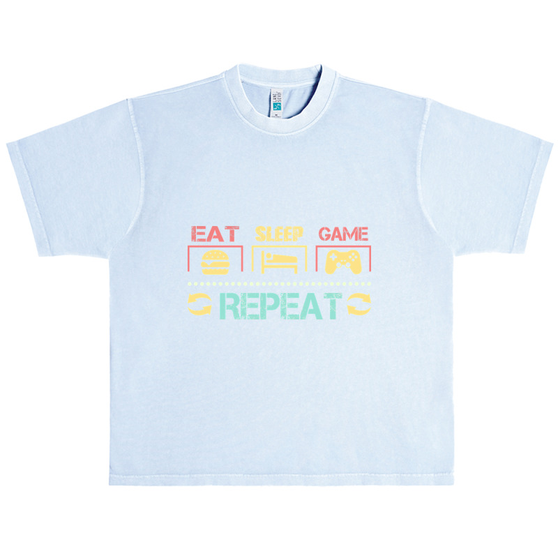 Funny Eat Sleep Game Repeat Gift For Lover Video Game-g0tdq Urban Heavy T-shirt by lykhongduong9enev3 | Artistshot