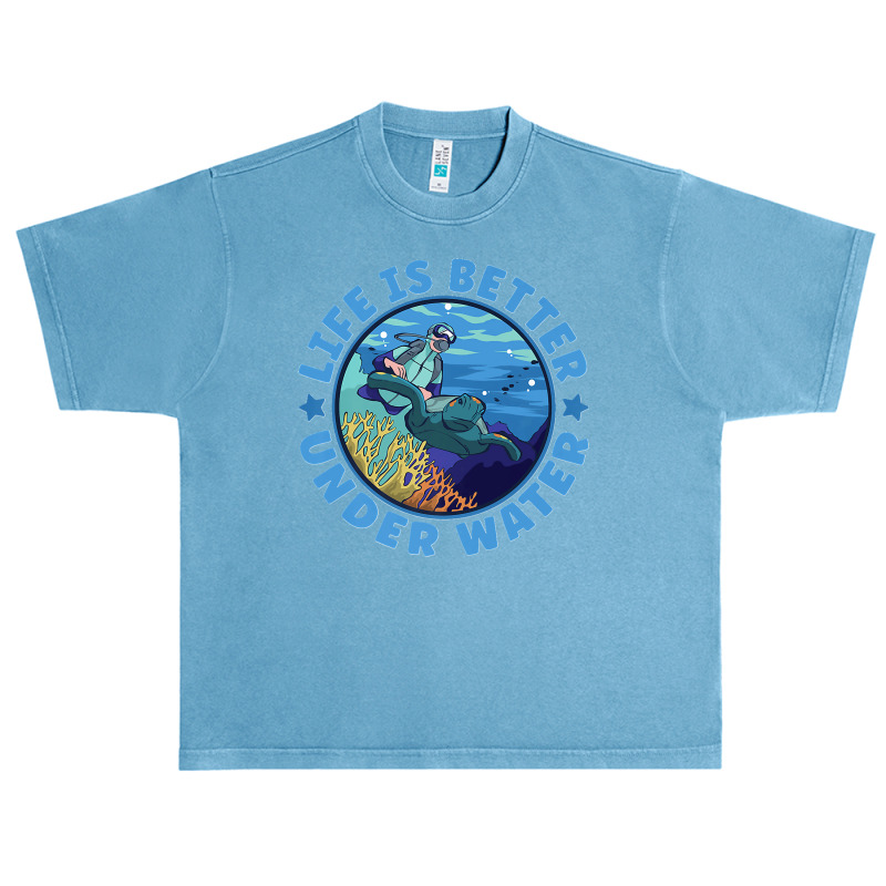 Life Is Better Under Water Marine Biology Scuba Diver Premium Urban Heavy T-shirt | Artistshot