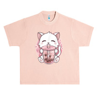 Anime Kawaii Boba Cat Bubble Tea Cat Boba Tea Cat Urban Heavy T-shirt | Artistshot