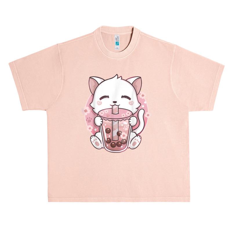 Anime Kawaii Boba Cat Bubble Tea Cat Boba Tea Cat Urban Heavy T-shirt by Irena D Good | Artistshot