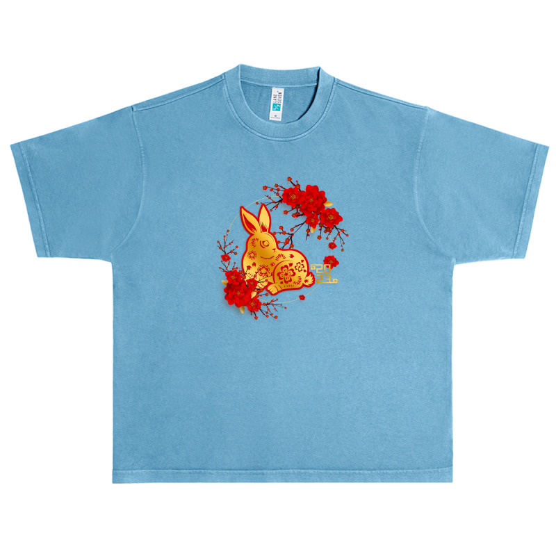 Chinese Zodiac Horoscope Decor New Year Of The Rabbit 2023 Urban Heavy T-shirt | Artistshot