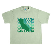 Santa Ana California Green Repeat Urban Heavy T-shirt | Artistshot